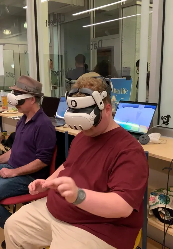 User testing at showcase