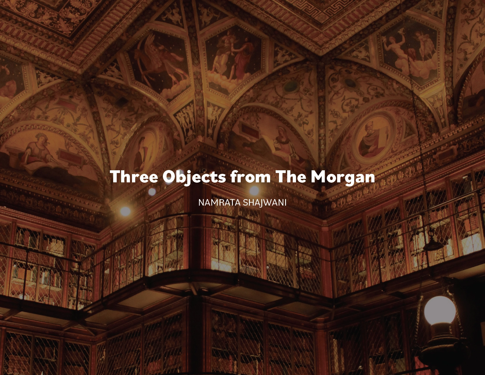 Cover — Three Objects from The Morgan
